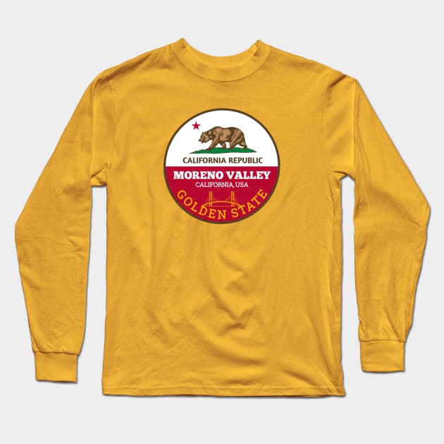 Moreno Valley California USA Long Sleeve T-Shirt by urban-wild-prints